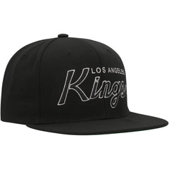 Los Angeles Kings Mitchell & Ness Core Team Script 2.0 Snapback Hat - Black Hats