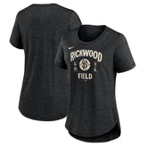San Francisco Giants Women's 2024 Rickwood Classic Tribute Tri-Blend T-Shirt Heather Black