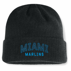 Miami Marlins Andee Cuffed Knit Hat Black
