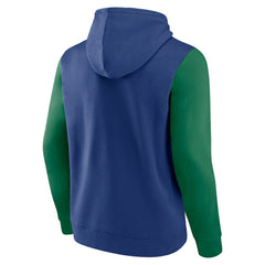 Vancouver Canucks Logo Athletic Deliver Fleece Pullover Hoodie - Blue Hoodies
