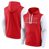 Detroit Red Wings Logo Athletic Deliver Fleece Pullover Hoodie - Red Hoodies