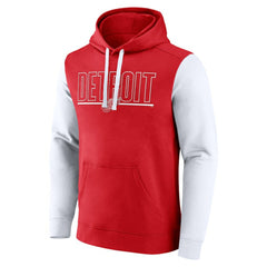 Detroit Red Wings Logo Athletic Deliver Fleece Pullover Hoodie - Red Hoodies