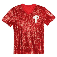 Bryce Harper Philadelphia Phillies Juniors Name & Number Sequin V-Neck Top Red