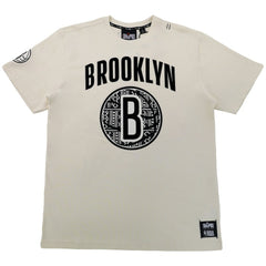 Brooklyn Nets NBA x Two Hype Unisex Culture & Hoops T-Shirt - Cream for sale