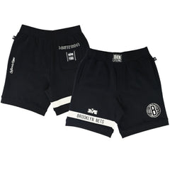 Brooklyn Nets NBA x Two Hype Unisex Culture & Hoops Premium Classic Fleece Shorts - Black sale