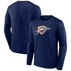 Oklahoma City Thunder Primary Logo Long Sleeve T-Shirt - Navy outlet