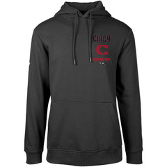 Cincinnati Reds Levelwear City Connect Podium Baseline Pullover Hoodie Black