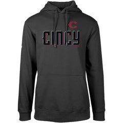 Cincinnati Reds Levelwear City Connect Podium Core Logo Pullover Hoodie Black
