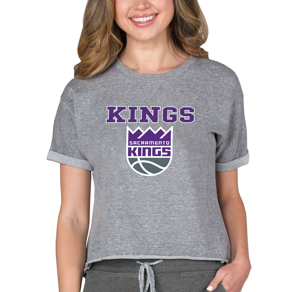 Sacramento Kings Concepts Sport NBA Women's Concepts Mainstream Terry SS Top - Gray for sale
