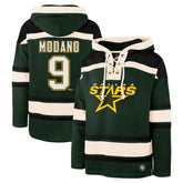 Mike Modano Dallas Stars '47 Retired Player Name & Number Lacer Pullover Hoodie - Green Hoodies