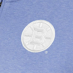 Boston Bruins Antigua Women's White Logo Mentor Quarter-Zip Jacket - Lavender Jackets