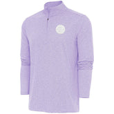 Boston Bruins Antigua White Logo Hunk Quarter-Zip Pullover - Lavender Pullover
