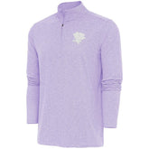 Pittsburgh Penguins Antigua White Logo Hunk Quarter-Zip Pullover - Lavender Pullover