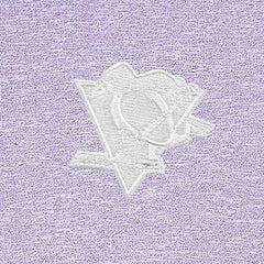 Pittsburgh Penguins Antigua White Logo Hunk Quarter-Zip Pullover - Lavender Pullover