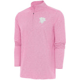 Pittsburgh Penguins Antigua White Logo Hunk Quarter-Zip Pullover - Pink Pullover