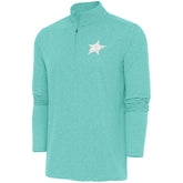 Dallas Stars Antigua White Logo Hunk Quarter-Zip Pullover - Mint Pullover