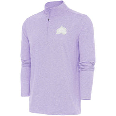Colorado Avalanche Antigua White Logo Hunk Quarter-Zip Pullover - Lavender Pullover