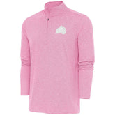 Colorado Avalanche Antigua White Logo Hunk Quarter-Zip Pullover - Pink Pullover
