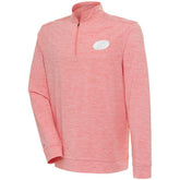 Carolina Hurricanes Antigua White Logo Bright Quarter-Zip Pullover - Coral Pullover
