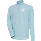 Dallas Stars Antigua White Logo Bright Quarter-Zip Pullover - Powder Blue Pullover
