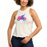 Atlanta Braves Lusso Women's Lourdes Tank Top White
