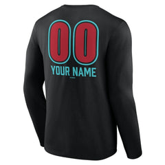 Arizona Diamondbacks Personalized Name & Number Fastball Long Sleeve T-Shirt Black