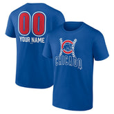 Chicago Cubs Personalized Name & Number Fastball T-Shirt Royal