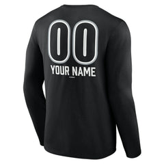 Chicago White Sox Personalized Name & Number Fastball Long Sleeve T-Shirt Black