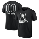 Chicago White Sox Personalized Name & Number Fastball T-Shirt Black