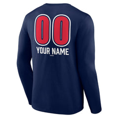Cleveland Guardians Personalized Name & Number Fastball Long Sleeve T-Shirt Navy