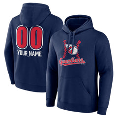Cleveland Guardians Personalized Name & Number Fastball Pullover Hoodie Navy