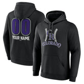 Colorado Rockies Personalized Name & Number Fastball Pullover Hoodie Black