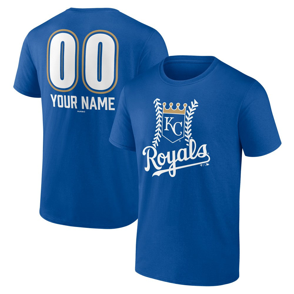 Kansas City Royals Personalized Name & Number Fastball T-Shirt Royal