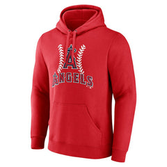Los Angeles Angels Personalized Name & Number Fastball Pullover Hoodie Red