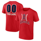 Los Angeles Angels Personalized Name & Number Fastball T-Shirt Red