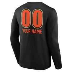 San Francisco Giants Personalized Name & Number Fastball Long Sleeve T-Shirt Black