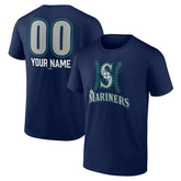 Seattle Mariners Personalized Name & Number Fastball T-Shirt Navy
