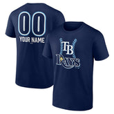 Tampa Bay Rays Personalized Name & Number Fastball T-Shirt Navy