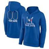 Toronto Blue Jays Women's Personalized Name & Number Fastball Pullover Hoodie Royal