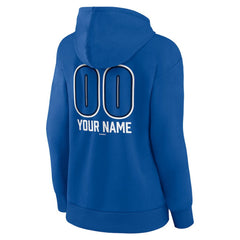 Toronto Blue Jays Women's Personalized Name & Number Fastball Pullover Hoodie Royal