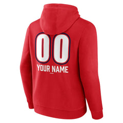 Washington Nationals Personalized Name & Number Fastball Pullover Hoodie Red