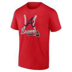 Atlanta Braves Personalized Name & Number Fastball T-Shirt Red