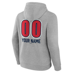 Boston Red Sox Personalized Name & Number Fastball Pullover Hoodie Gray