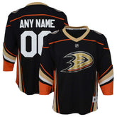 Anaheim Ducks Youth Home Replica Custom Jersey - Black Jerseys
