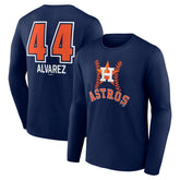 Yordan Alvarez Houston Astros Fastball Player Name & Number Long Sleeve T-Shirt Navy