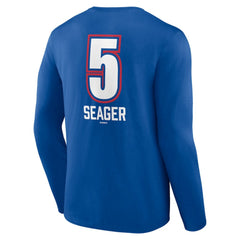 Corey Seager Texas Rangers Fastball Player Name & Number Long Sleeve T-Shirt Royal
