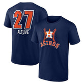 Jose Altuve Houston Astros Fastball Player Name & Number T-Shirt Navy