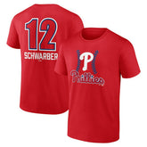 Kyle Schwarber Philadelphia Phillies Fastball Player Name & Number T-Shirt Red