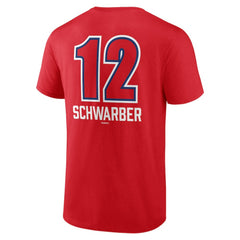 Kyle Schwarber Philadelphia Phillies Fastball Player Name & Number T-Shirt Red