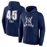 Gerrit Cole New York Yankees Fastball Player Name & Number Pullover Hoodie Navy